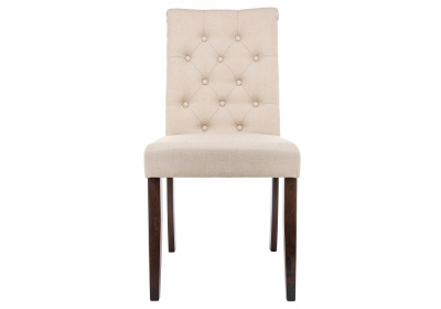 Стул деревянный Amelia dark walnut / fabric cream. Фото