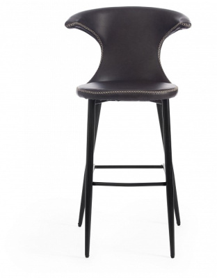 Стул барный FLAIR BAR (mod. 9018) экокожа/металл, 60 х 56 х 106 см , серый 22/черный  (поставляется по 2 шт) фото Стул барный FLAIR BAR (mod. 9018) экокожа/металл, 60 х 56 х 106 см , серый 22/черный  (поставляется по 2 шт). Фото №2