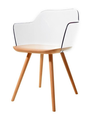 Стул PC-S097 прозрачный/бук. Фото