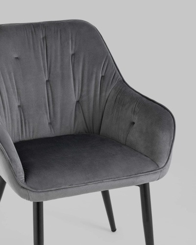 Стул Алекса велюр серый. Фото №9