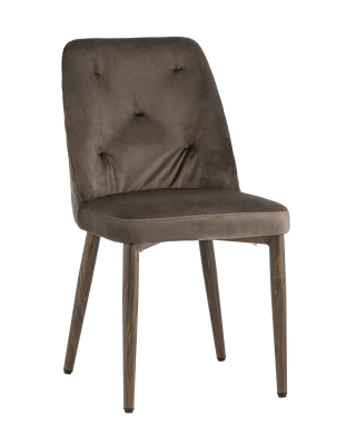 Стул Эмма велюр коричневый ножки дерево фото Стул Эмма велюр коричневый ножки дерево. Фото №2