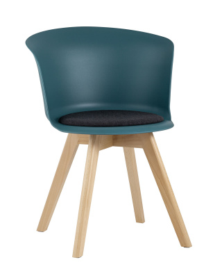 Стул Blossom с подушкой темно-бирюзовый. Фото